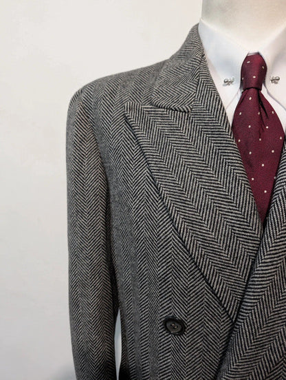 Flamboyant manteau croisé a chevron