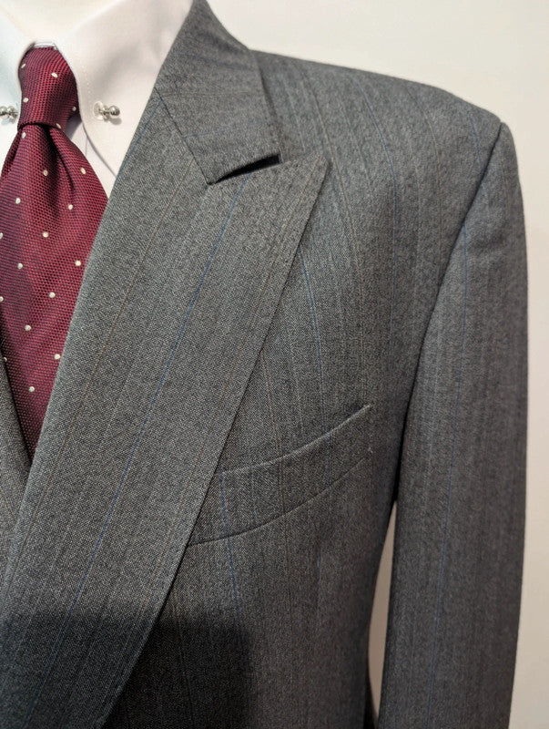 Furious grey wool double-breasted suit