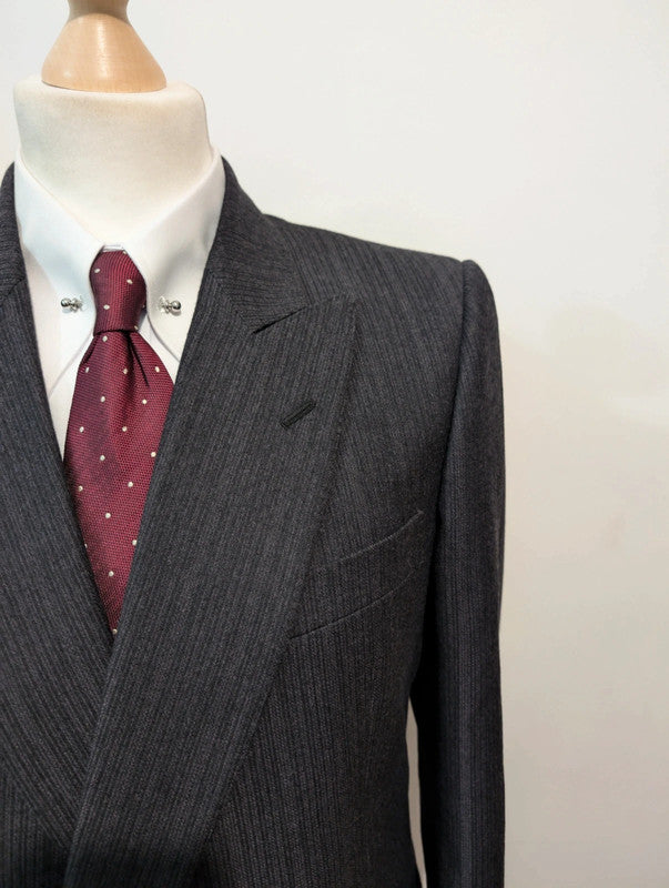 Wicked Grey Flannel Double Breasted Suit