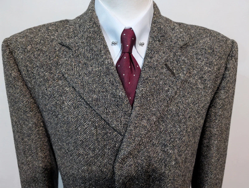 Sympathique manteau gris chiné en tweed