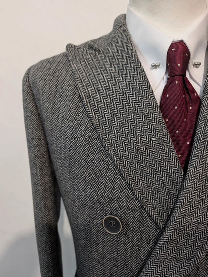 Magnifique manteau polo coat en tweed