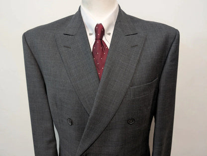 Incredible gray wool double-breasted suit