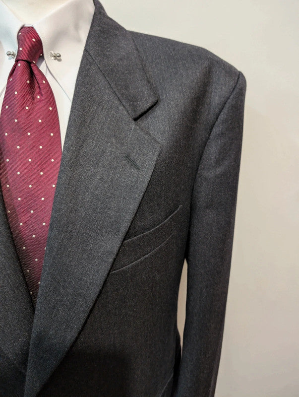 Heavy grey wool flannel suit