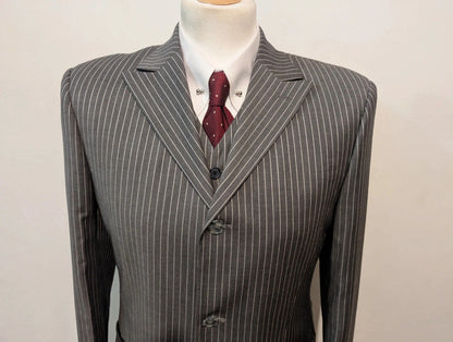 Méchant costume 3 pièces  pinstripe en laine