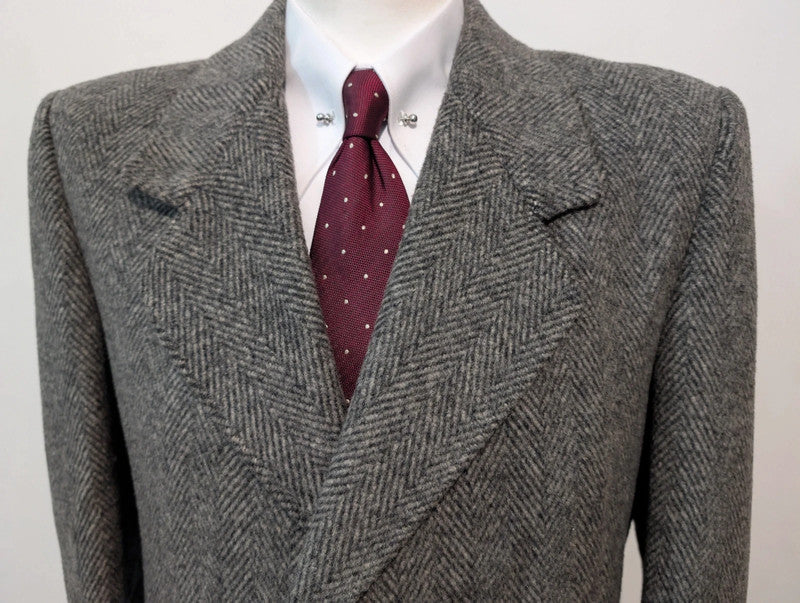 Magnifique manteau gris en tweed