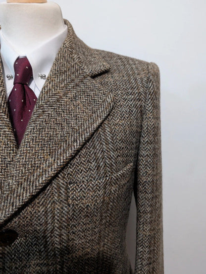 Incroyable manteau marron en tweed