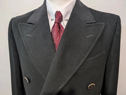 Magnifique manteau croisé noire en laine