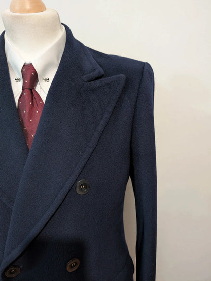 Superbe manteau croisé bleu marine