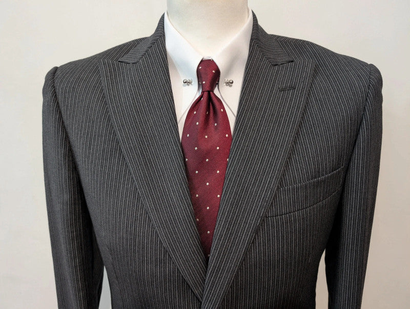 Original gray striped wool suit