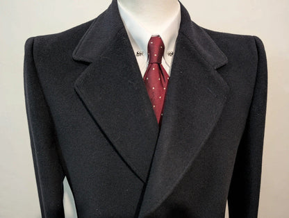 Lourd manteau bleu marine en laine