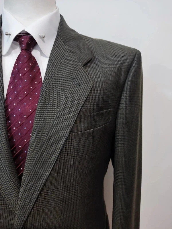 Perfect gray prince of wales suit