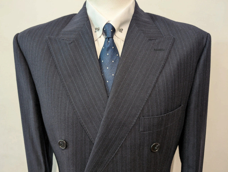 Splendid pinstripe flannel double-breasted suit