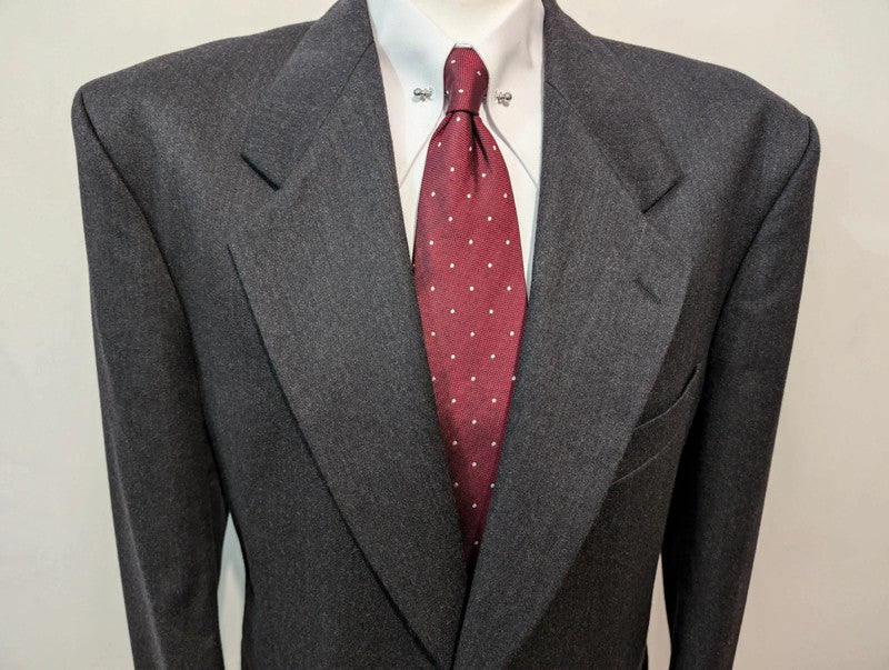 Heavy grey wool flannel suit