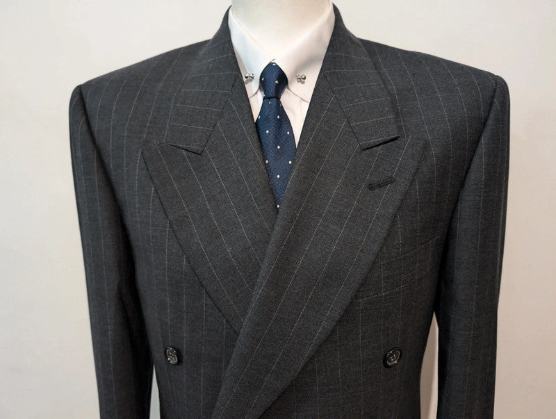 Wicked pinstripe wool double-breasted suit