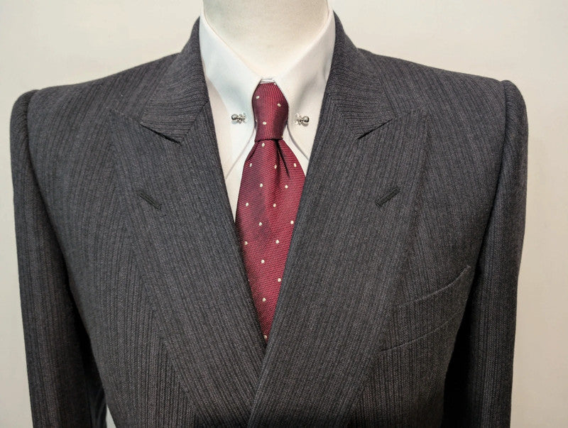 Wicked Grey Flannel Double Breasted Suit