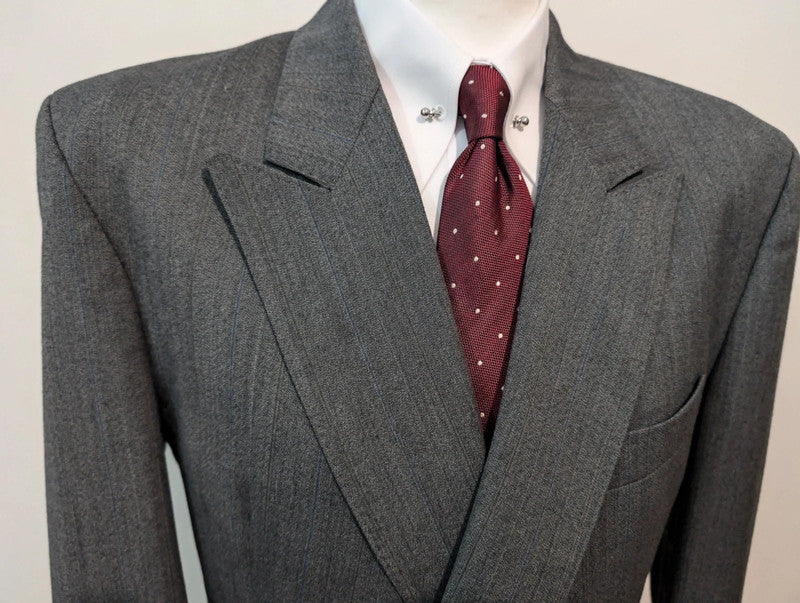 Furious grey wool double-breasted suit