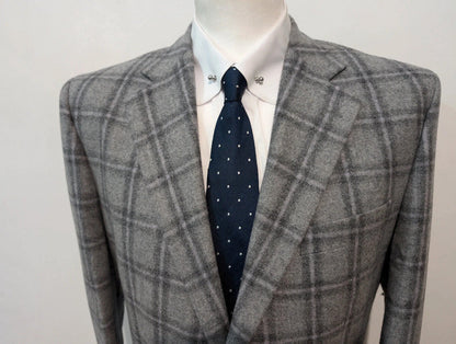 Magnifique costume gris a carreaux en flanelle
