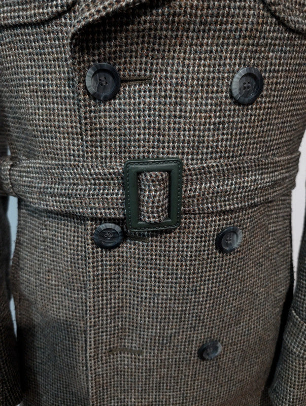 Mignon manteau trench en tweed