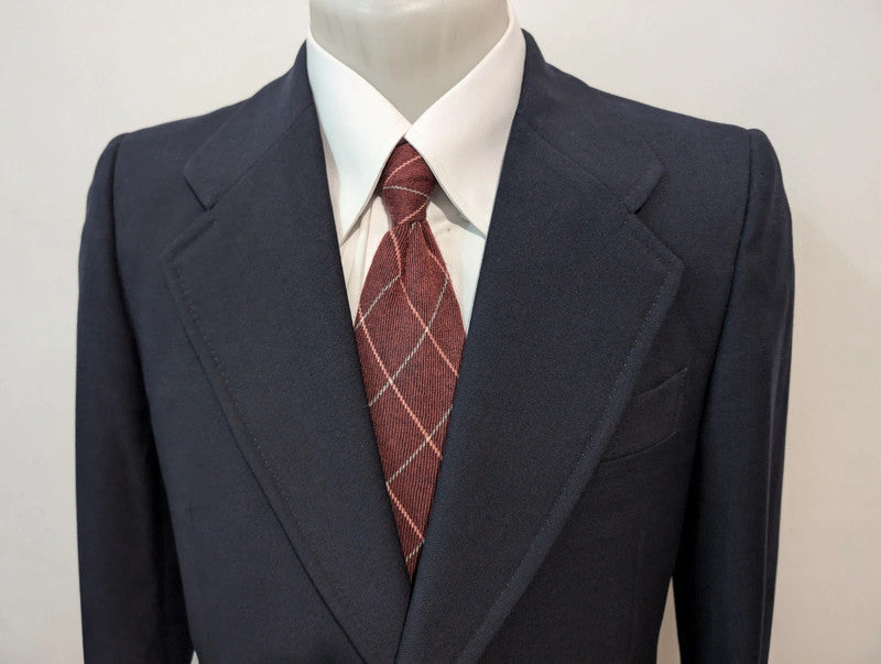 Classic navy blue wool suit