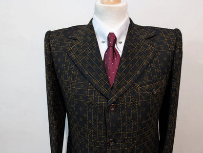 Exceptionnelle veste noire en laine