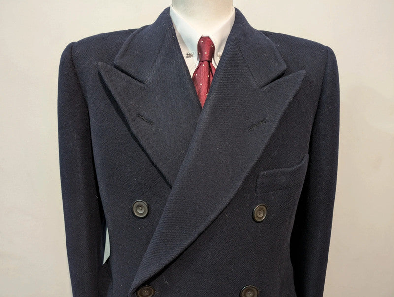 Fabuleux manteau croisé bespoke en laine