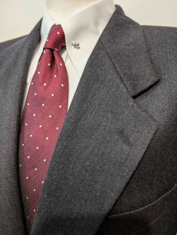 Heavy grey wool flannel suit