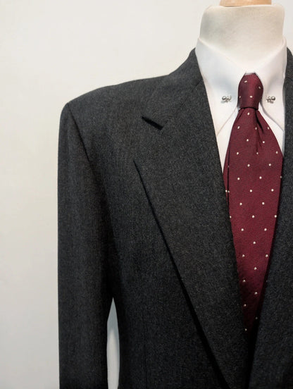 Sublime costume gris en flanelle de laine