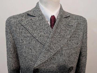 Magnifique manteau polo coat croisé gris en laine