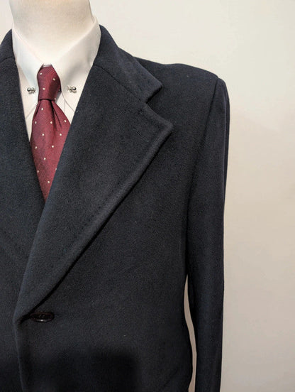 Magnifique manteau bleu marine en cachemire