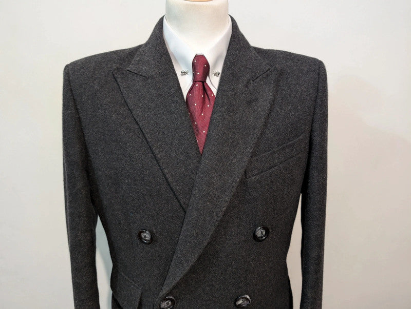 Furious grey wool double-breasted coat