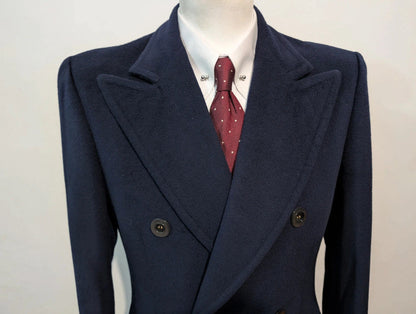 Superbe manteau croisé bleu marine