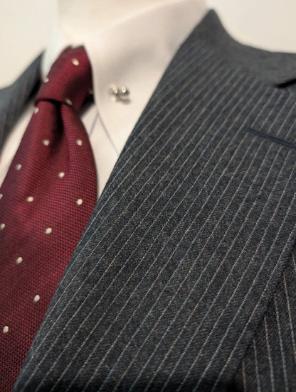 Superb pinstripe flannel suit