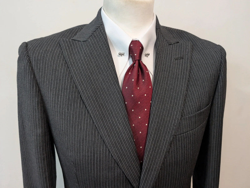 Original gray striped wool suit