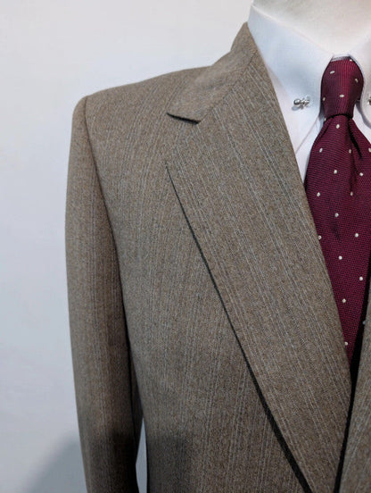 Splendide costume gris marron en flanelle