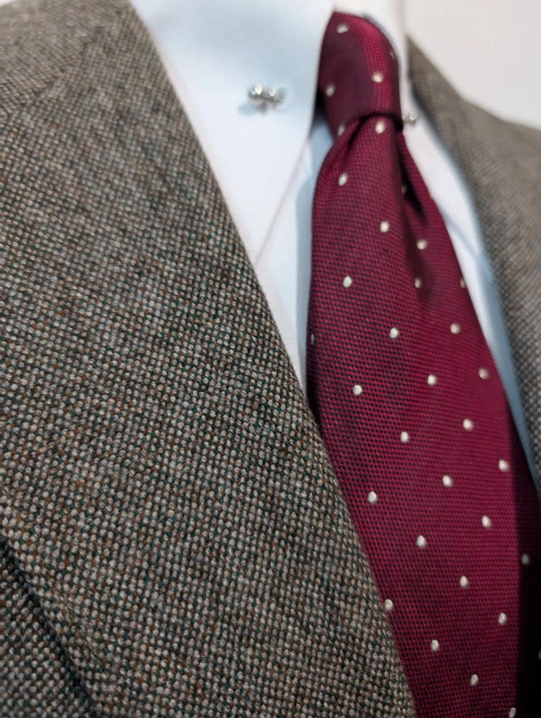 Splendid gray brown tweed suit