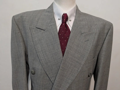 Géante veste croisé grise en laine