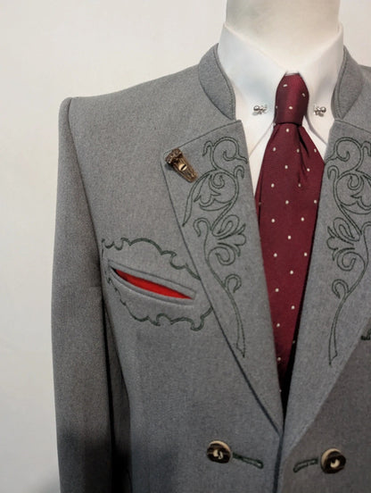 Sensationnel costume gris autrichien en laine