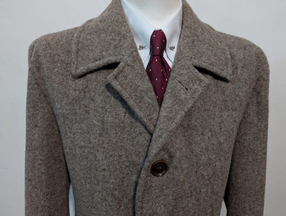 Mignon manteau polo coat gris marron en laine