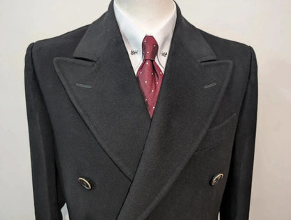 Magnifique manteau croisé noire en laine