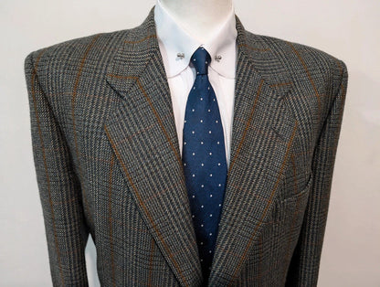 Robuste veste a carreaux en tweed