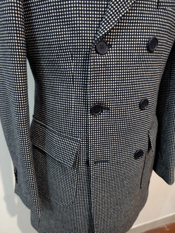 Magnifique manteau croisé en laine