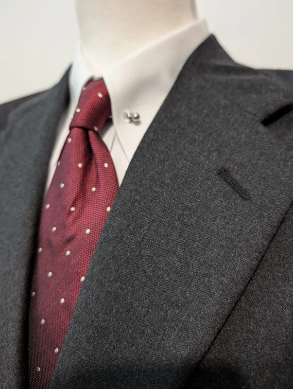 Superb grey wool flannel suit