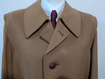 Formidable manteau loden camel en laine