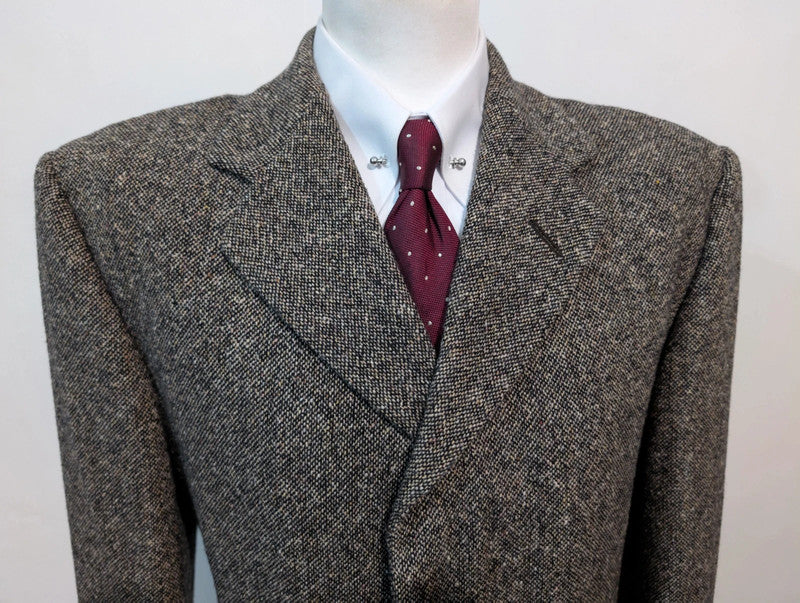 Sympathique manteau gris chiné en tweed