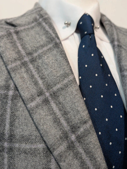 Magnifique costume gris a carreaux en flanelle