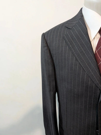 Elegant pinstripe wool suit
