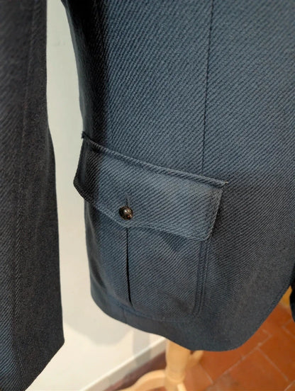 Mysterious blue tweed jacket