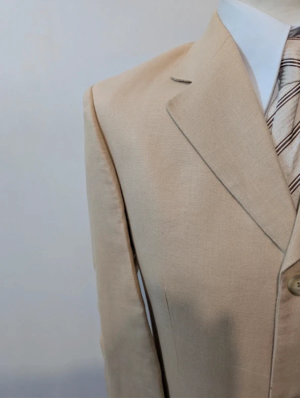 Beige linen suit