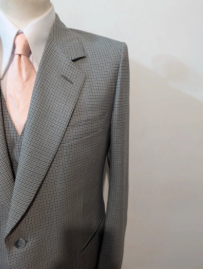 Eleganter 3-teiliger Anzug aus Hahnentritt