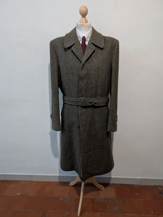 Impressionnant manteau a chevron en laine